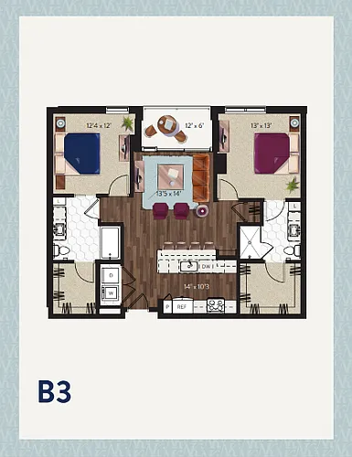 Floor plan B3