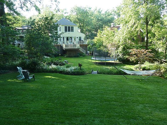 Back yard with view of addition