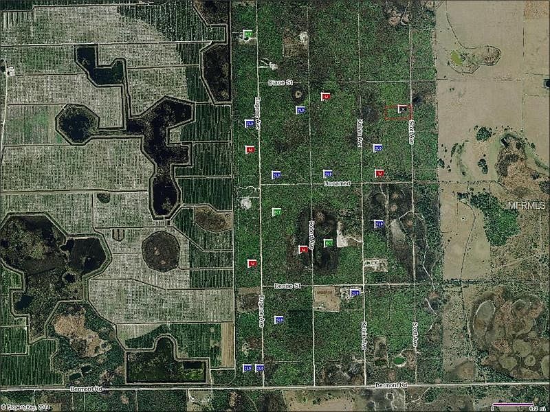 Aerial View with Bermont Road at the bottom of the photo. Shell