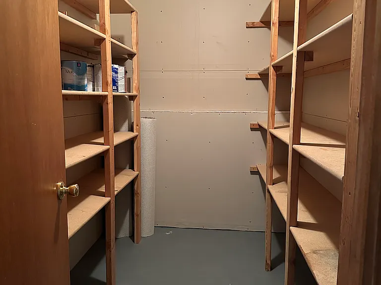 Basement storage room