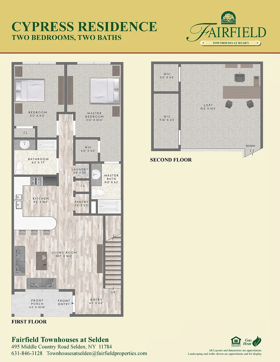 Floor plan CYPRESS 2BDR 2B PLUS LOFT