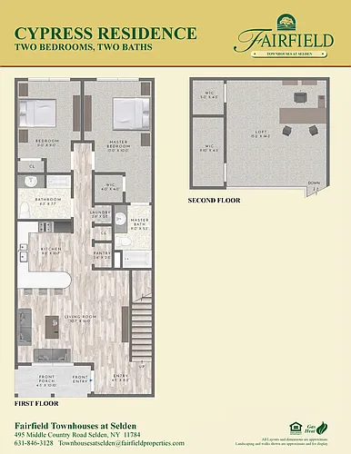 Floor plan CYPRESS 2BDR 2B PLUS LOFT