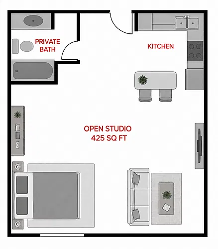 Floor plan Studio