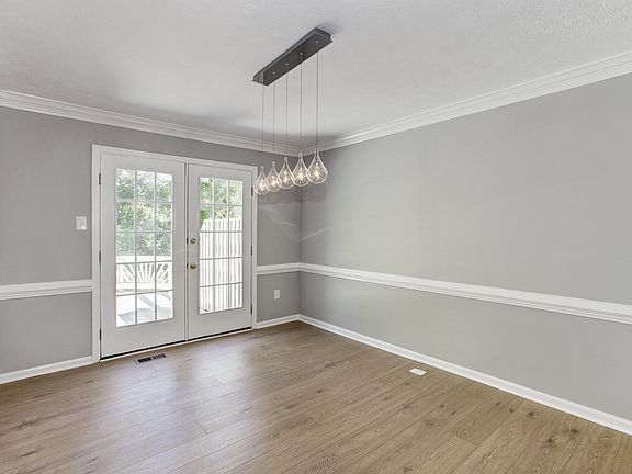 dining room with French door entrance to deck