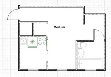 Floor plan Medium Studio
