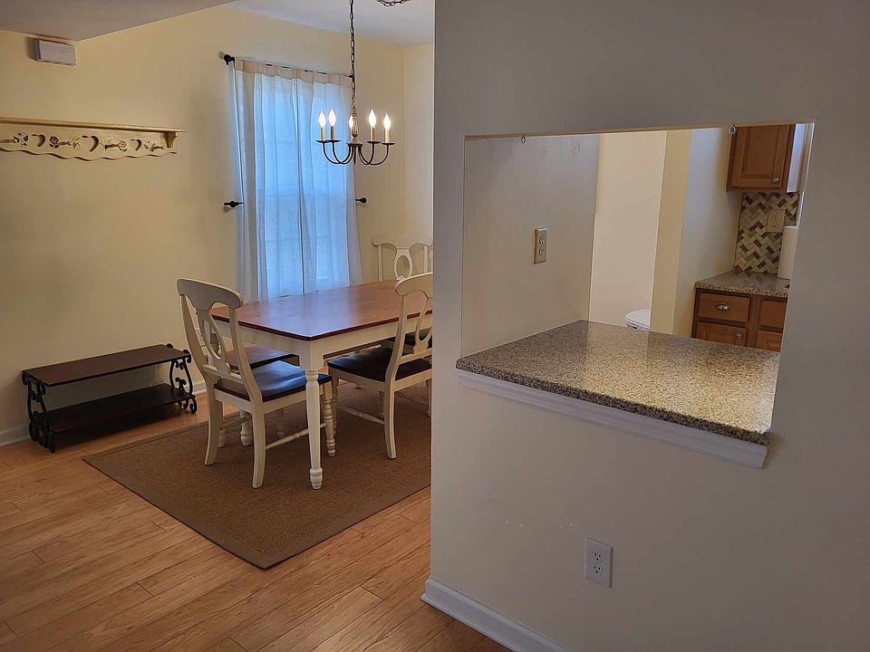 View of Dining Area and Kitchen from Living Room