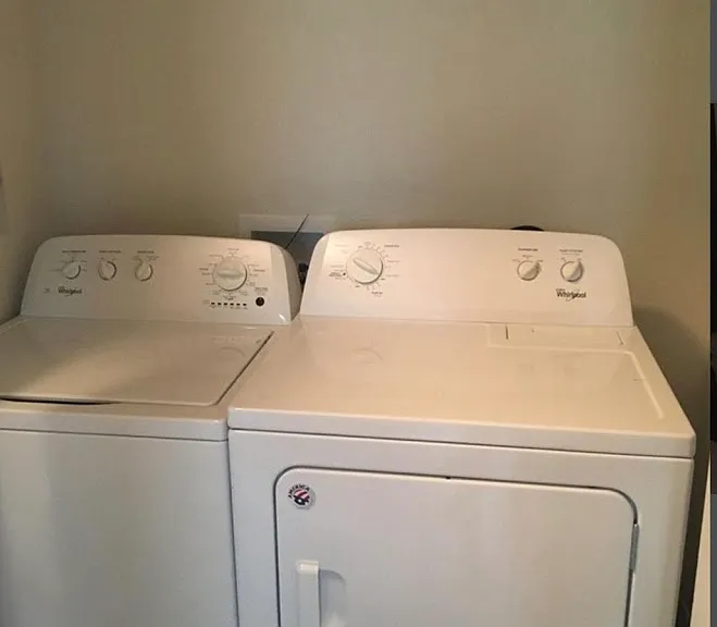 Included washer and dryer in utility area