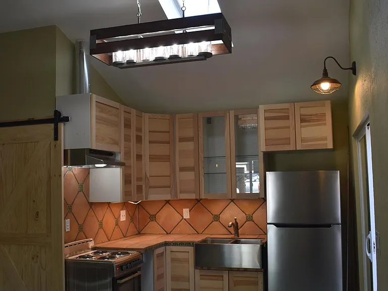 kitchen wide shot at night