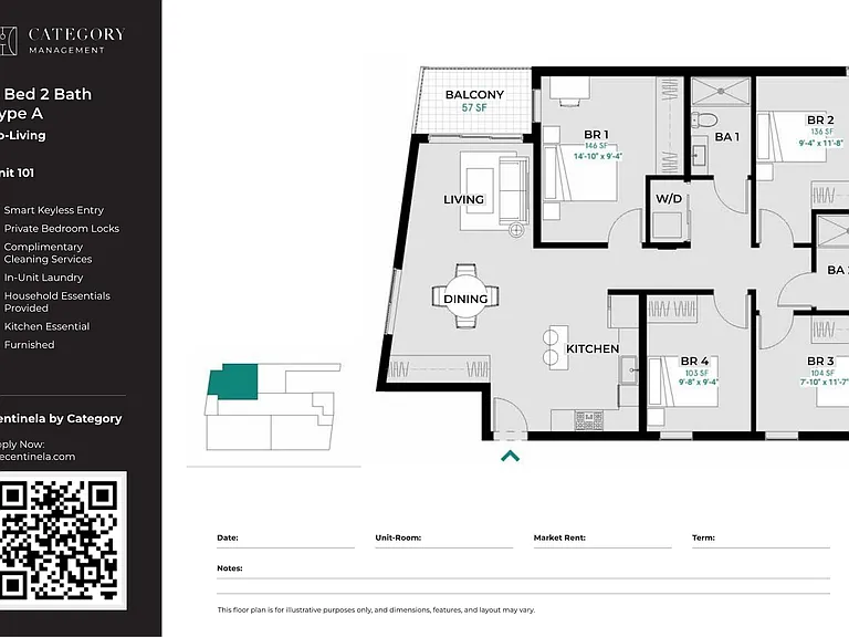 CENT_4_Bed_2_bath_Type_A CENT_4_Bed_2_bath_Type_A