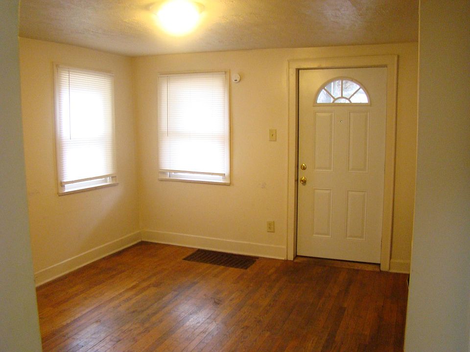 Living room area is accessible to front porch.