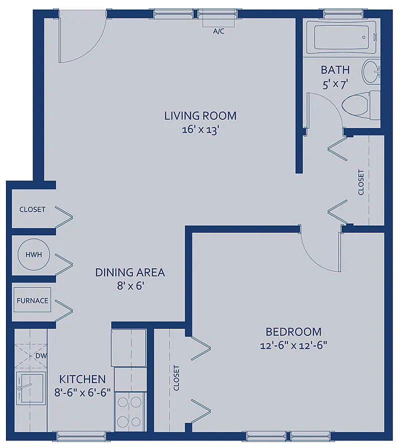 Floor plan 1 Bedroom