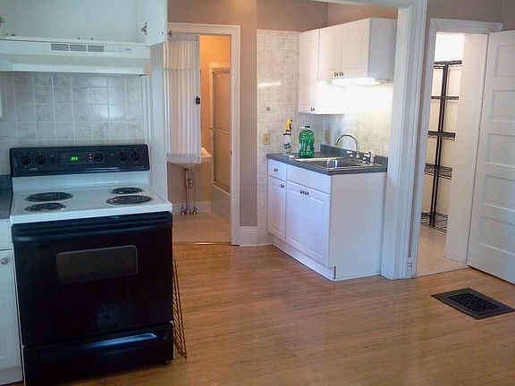 Right side of kitchen. You can see the second bathroom in th