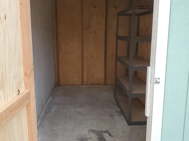 Opening to extra storage area.