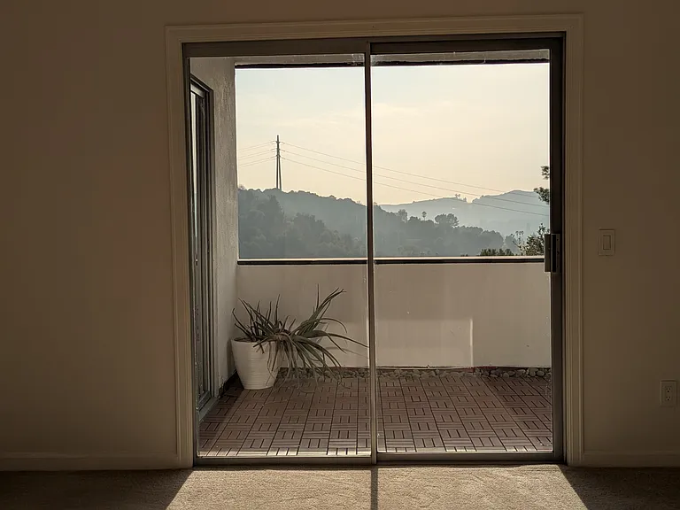 Sliding door to balcony