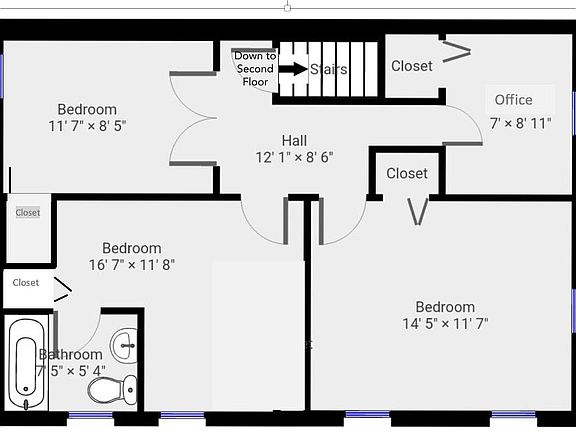 Second Level of Apartment Unit B (3rd Floor of Building)