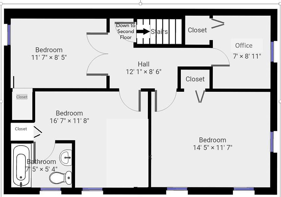 Second Level of Apartment Unit B (3rd Floor of Building)