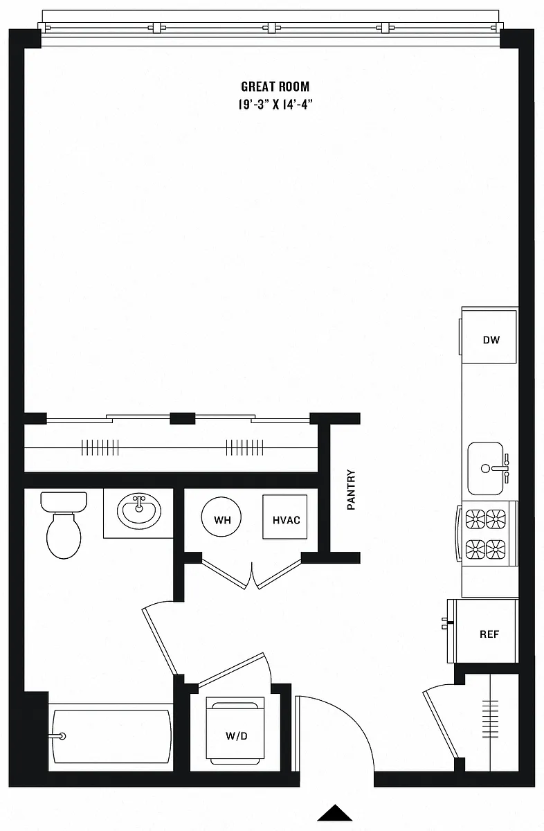 Floor plan Studio (US-01)