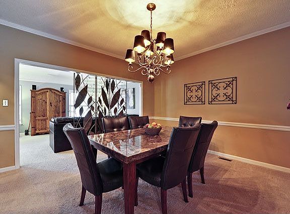 Dining and living rooms