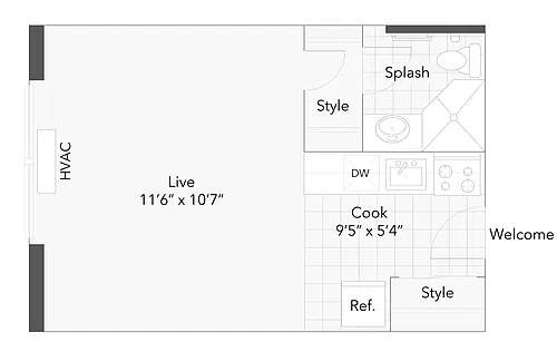 Floor plan Studio - A
