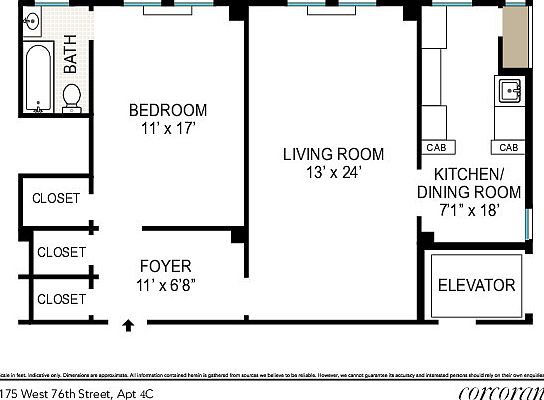 2nd image of 175 W 76th St APT 4C