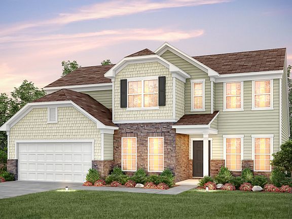 Vanderbilt Exterior 6 features stone, siding, shakes covered front door