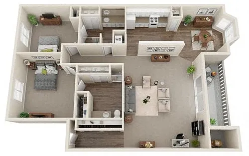 Floor plan 2X2 B