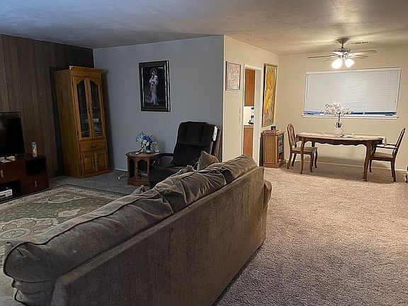 Living room and dining area