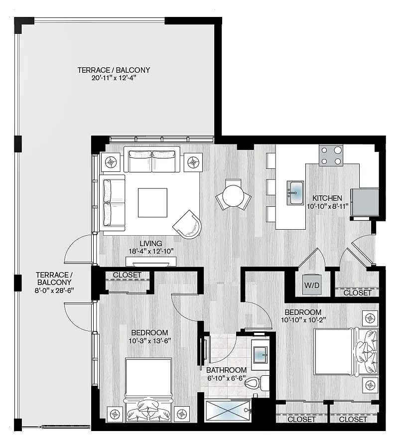 Floor plan Cedarwood1-2B1B-S