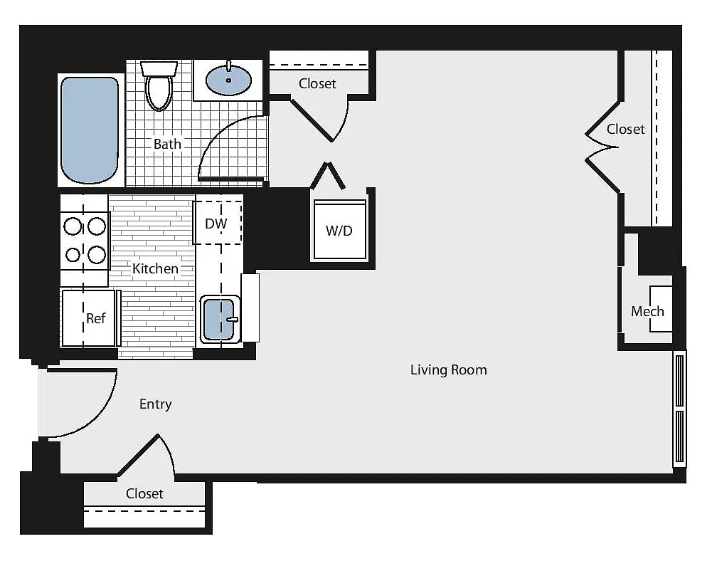 Floor plan Studio - aas1