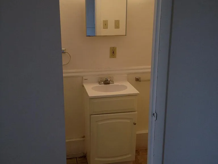 Bathroom viewed from living room