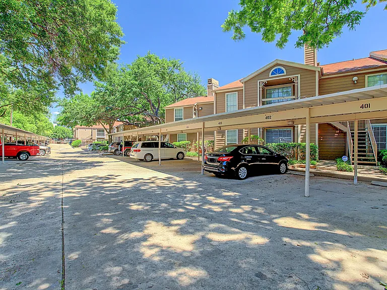 Reserved covered parking near unit.