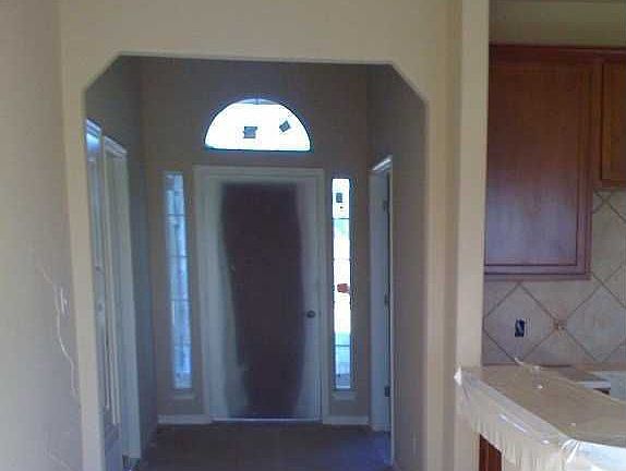 Entry foyer with angle openings for added style and design