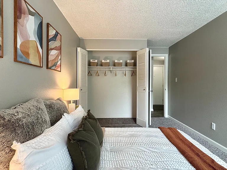 Cozy Bedroom with natural light and plenty of closet space