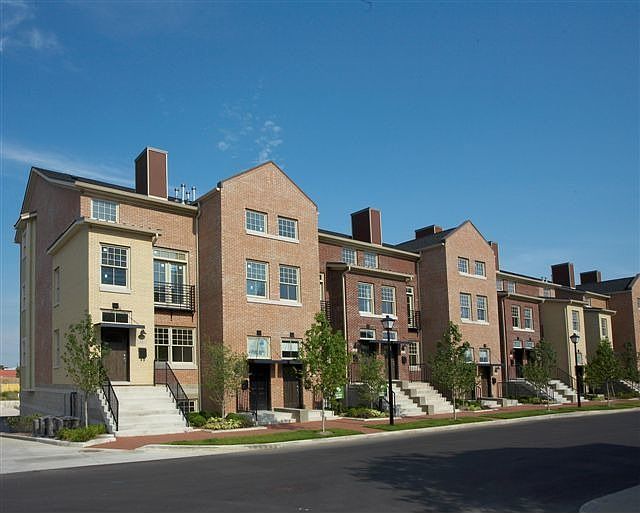 Each home has an individual entry