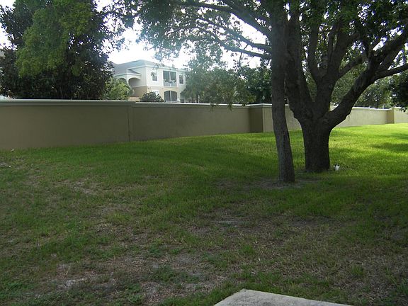 Landscaped back yard