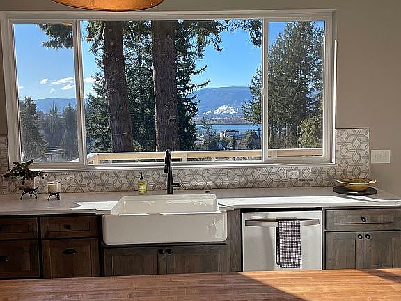 Sunny view from kitchen