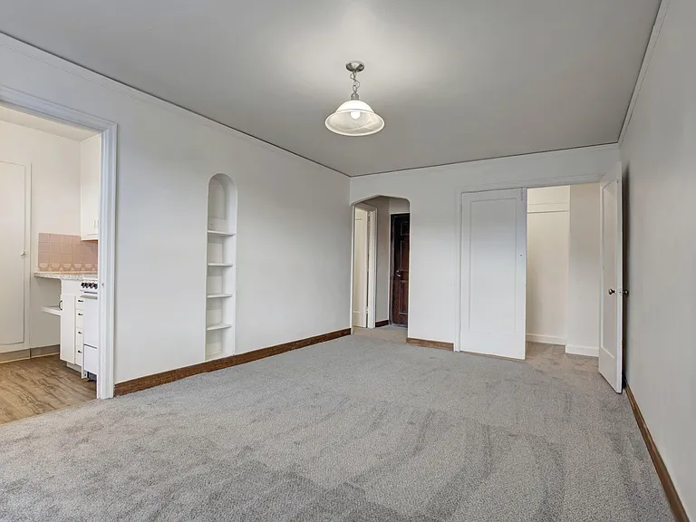 Living Room with Built-In Shelves