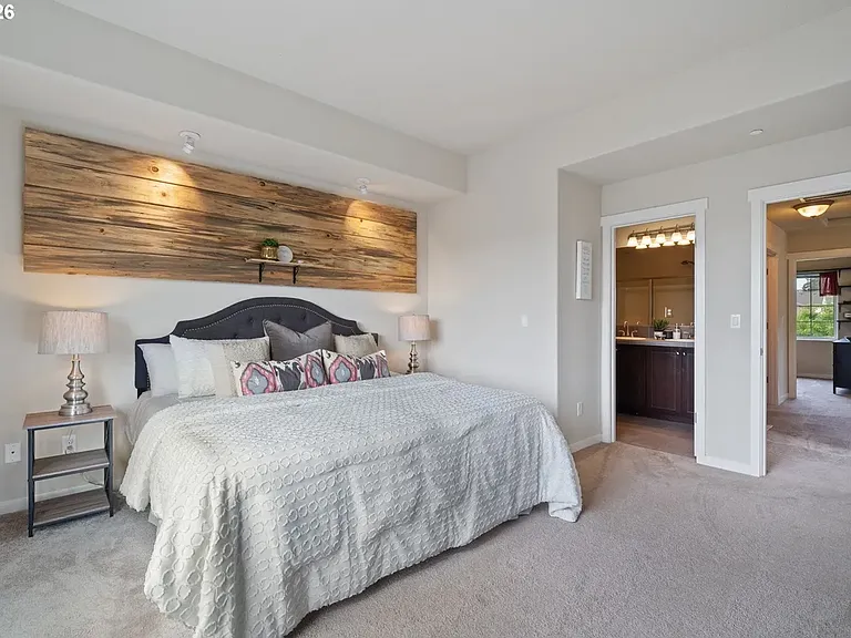 Large Primary Bedroom with high ceilings