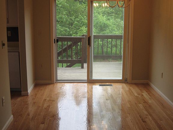 Dining area with slider to deck