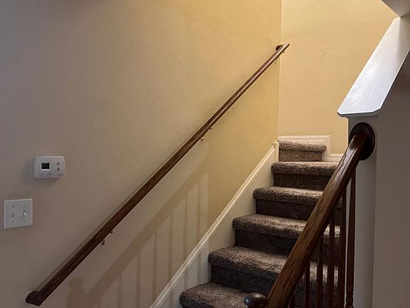 Almost new carpet in stairs and second floor .
One year installed, just one person used.