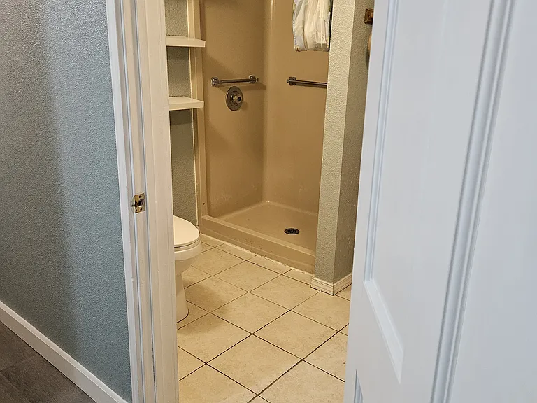 Bathroom, shower and separate tub