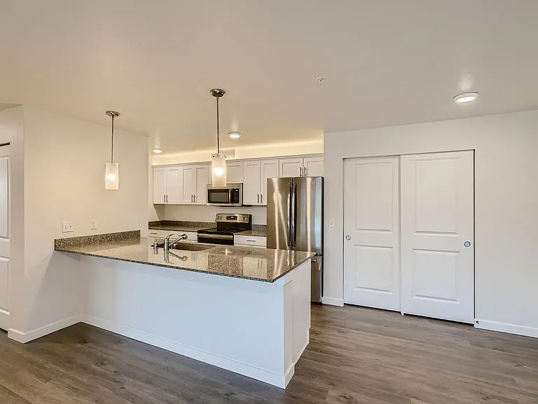 A Typical Kitchen at Huntington Place Apartments