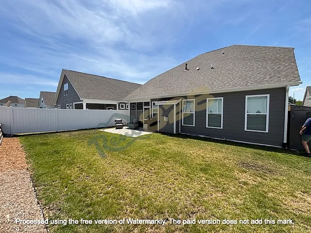 Rear view of home.