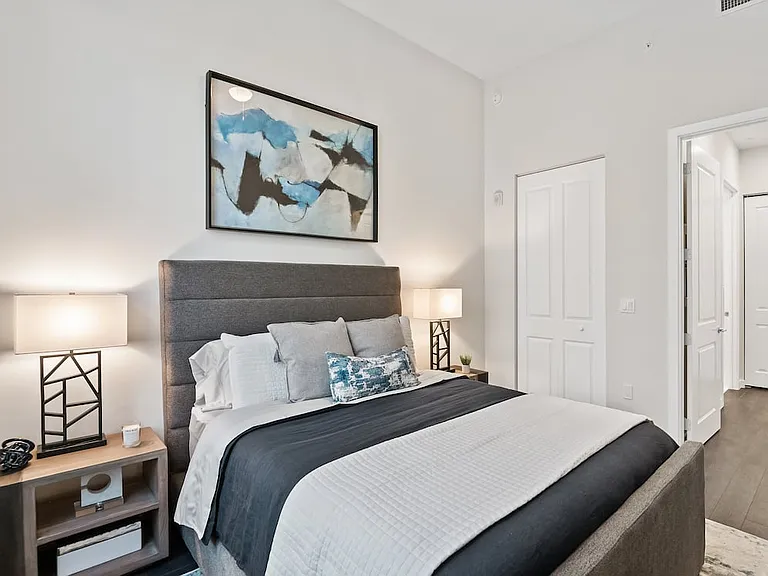 Spacious bedrooms with hard-surface vinyl plank flooring
