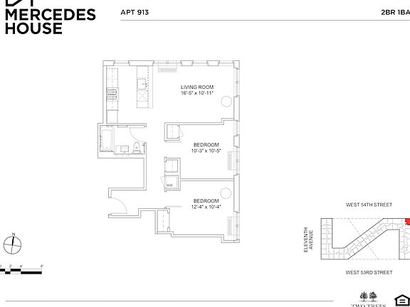 2nd image of 550 W 54th St APT 913