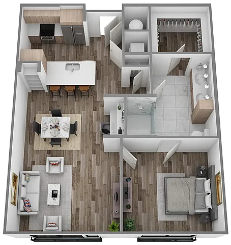 Floor plan A5 One Bedroom