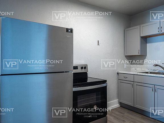 Kitchen with stainless steel appliances
