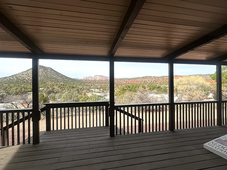 View from outdoor deck outside the full gym.