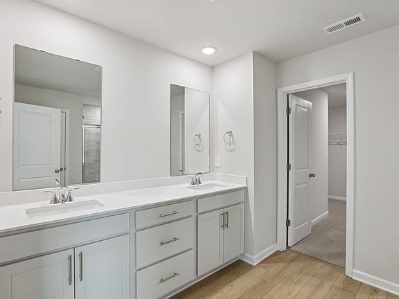 Primary bathroom in the Johnson floorplan at a Meritage Homes community in Angier, NC.