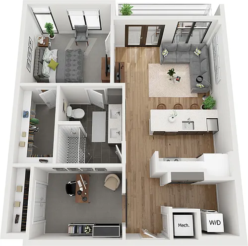 Floor plan 1R